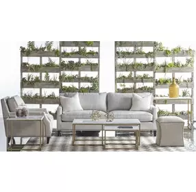 Carrera White Marble And Brushed Gold Nesting Coffee Table