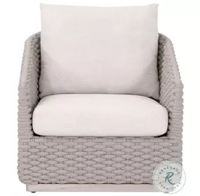 Caspian Ecru Weave Outdoor Performance Fabric Sofa Chair