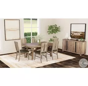 Casual Loft Roasted Hazelnut Upholstered Side Chair Set of 2