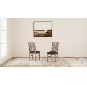Casual Loft Roasted Hazelnut Upholstered Side Chair Set of 2