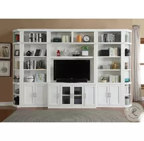Catalina Cottage White 6 Piece Large Entertainment Wall