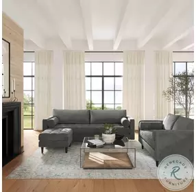 Cave Ash Gray Velvet 88" Sofa