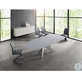 Vizzione High Gloss Light Gray Buffet