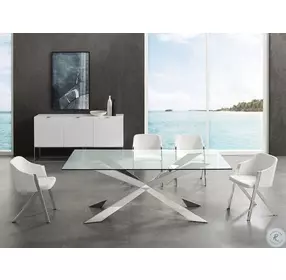 Vizzione High Gloss White Lacquer Buffet