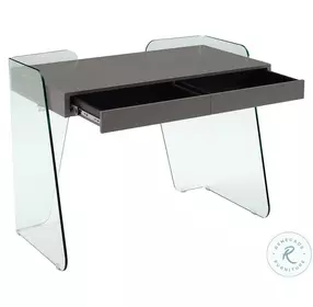 Archie Gray Lacquer Office Desk