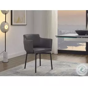 Suzzie Gray Swivel Dining Chair