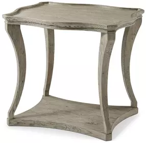 Echoes Gray Echo Oak Rectangular Serpentine Side Table