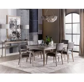 Echoes Gray Echo Oak 119" Extendable Rectangular Dining Table