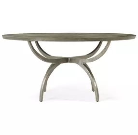 Echoes Gray Echo Oak 64" Round Lagan Dining Table