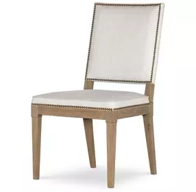 Monterey Hawthorne Light and Cream Upholstered Side Chair with Nailhead Trim