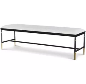 Monterey Cream Upholstered Accent Bench