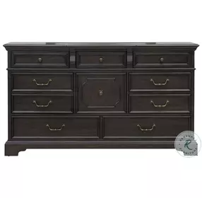 Hickory Creek Brown Velvet 10 Drawer Dresser