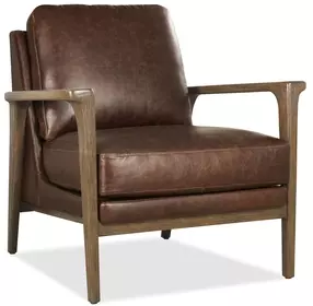 Havenwood Dark Brown Upholstered Club Chair