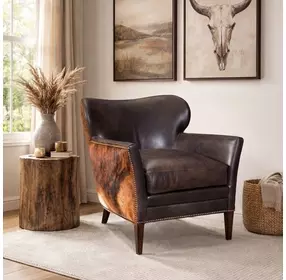 Raiden Hu Espresso Leather Club Chair