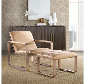 Cooper Brown Upholstered Rectangular Ottoman