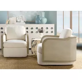 Wilma White Performance Fabric Swivel Chair