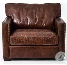 Larkin Cigar Leather Club Chair