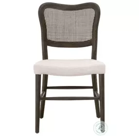 Cela Bisque And Matte Brown Oak Dining Chair Set Of 2