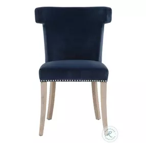 Celina Denim Velvet And Natural Gray Dining Chair