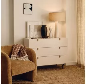 Winfield Cream Antique Brass Dresser