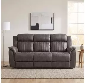 Centeroak Gray 84" Double Reclining Sofa