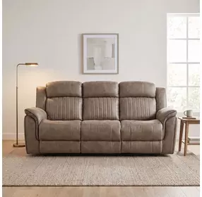 Centeroak Sandy Brown Double 84" Reclining Sofa