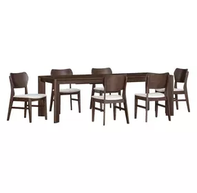 West End Ivory and Saddle Brown Upholstered Side Chair Set of 2
