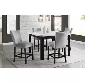 Celine Gray Velvet Counter Height Chair Set Of 2