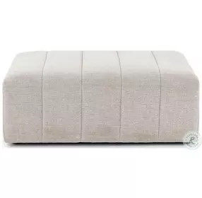 Langham Napa Sandstone Channelled Performance Fabric Ottoman