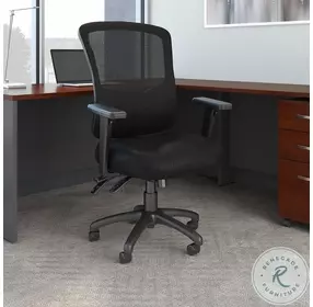 Custom Comfort Black Nylon Mesh High Back Multifunction Mesh Swivel Executive Office Chair