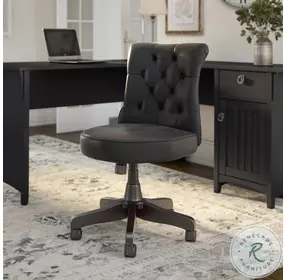 Arden Lane Black Mid Back Tufted Swivel Office Chair