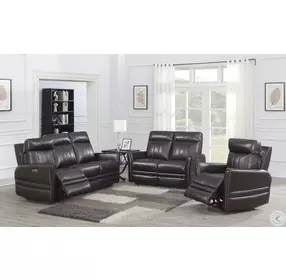 Coachella Brown Leather Power Recliner