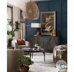 Commerce And Market Dark Natural Wood Round Cocktail Table