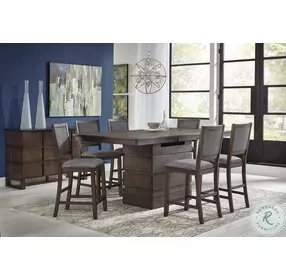 Chesney Falcon Brown Upholstered Counter Height Stool Set of 2