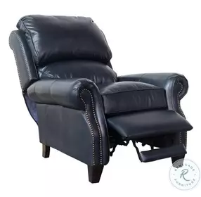 Churchill Shoreham Blue Leather Recliner