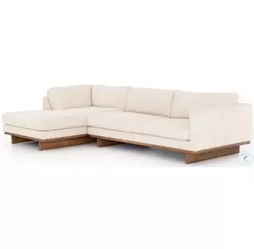 Everly Irving Taupe 2 Piece 70" LAF Chaise Sectional