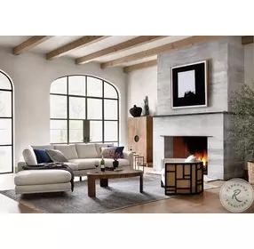 June Cream & Brushed Ebony Performance Fabric Chair