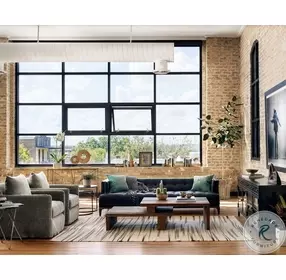 Dylan Black Rider Leather Sofa