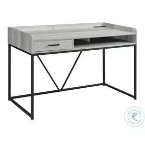 Peyton Gray And Black Home Office Set