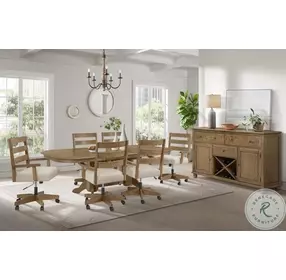 Colonial Oak Weathered Chestnut Game Chair Set of 2