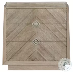 Crossed Purposes Ash Driftwood And Sundance Gold Bedside Chest