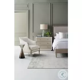 A Clear Touch Pearly White And Sun Kissed Silver Nightstand