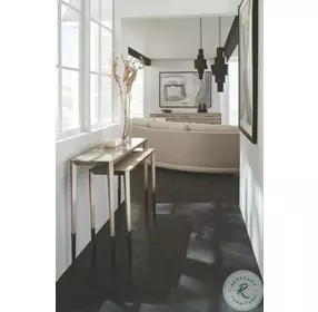 Perfect Together Brushed Antique Brass Short Console Table