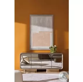 Aero Charcoal Leaf And Whisper Of Gold TV Stand