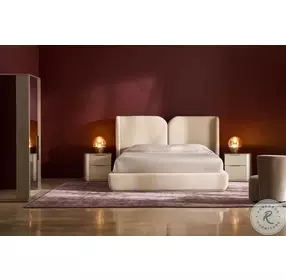 Oblique Soft Silver Paint Gloss Left Nightstand