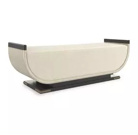 Crete Beige Upholstered Bed Bench