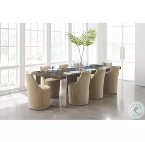 Barrel Roll Taupe Velvet Sculptural Chair