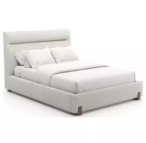 Counter Balance Oatmeal Upholstered Panel Bedroom Set