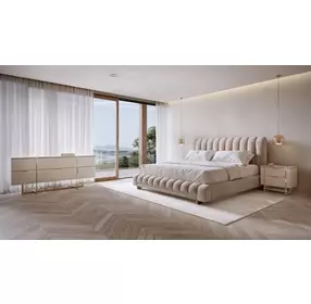 Wish You Were Here Sandstone Almond Milk and Whisper of Gold 6 Drawer Dresser