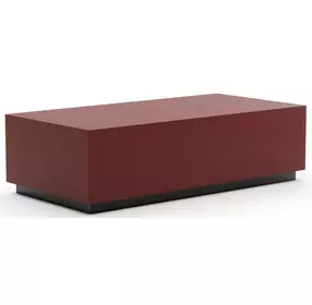 Cocktail Couture Rouge Red Gloss and Black Rectangular Occasional Table Set